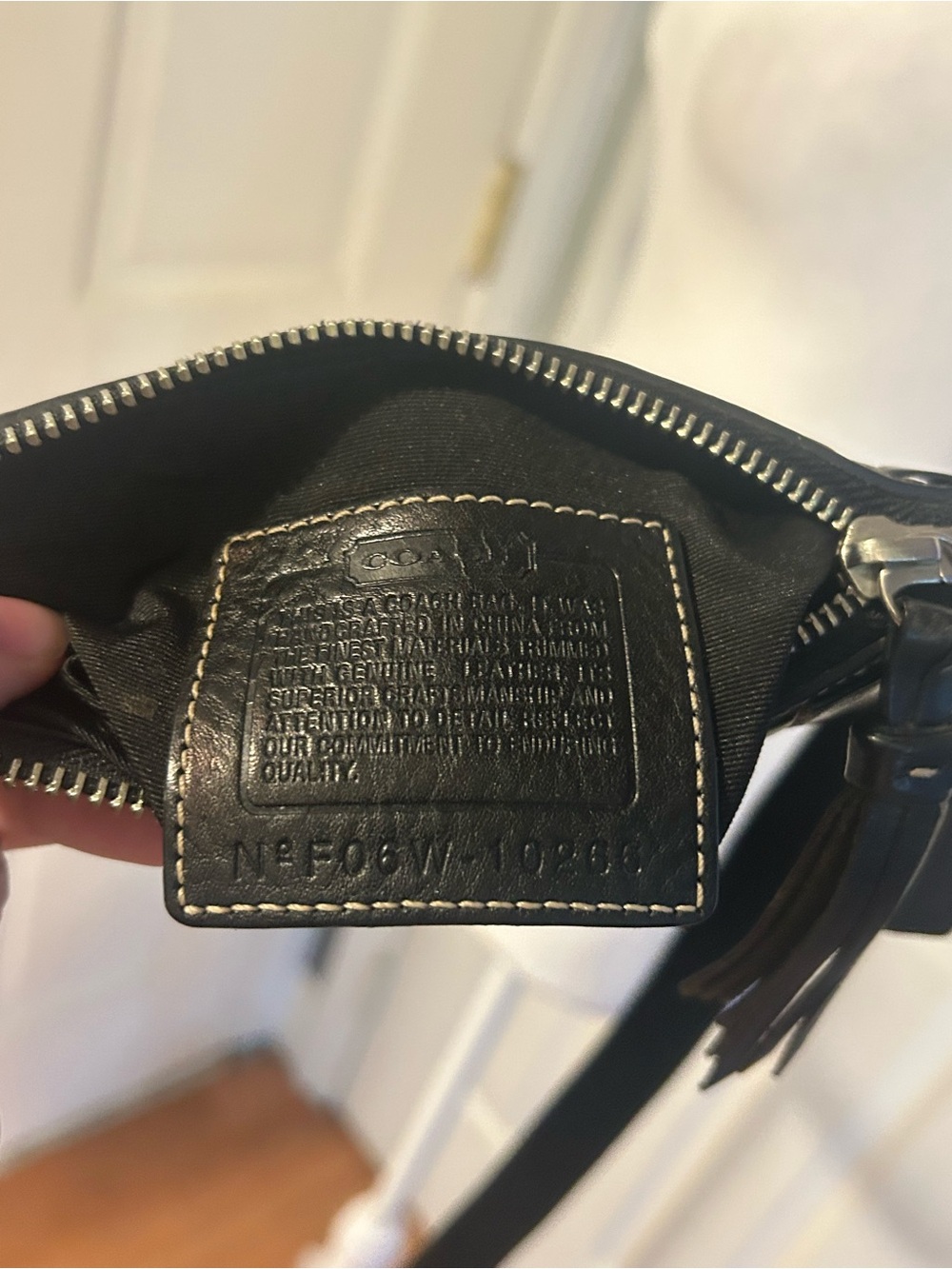 Coach 2006 Black Crossbody with Snake-Print Accent - Picture 5 of 6